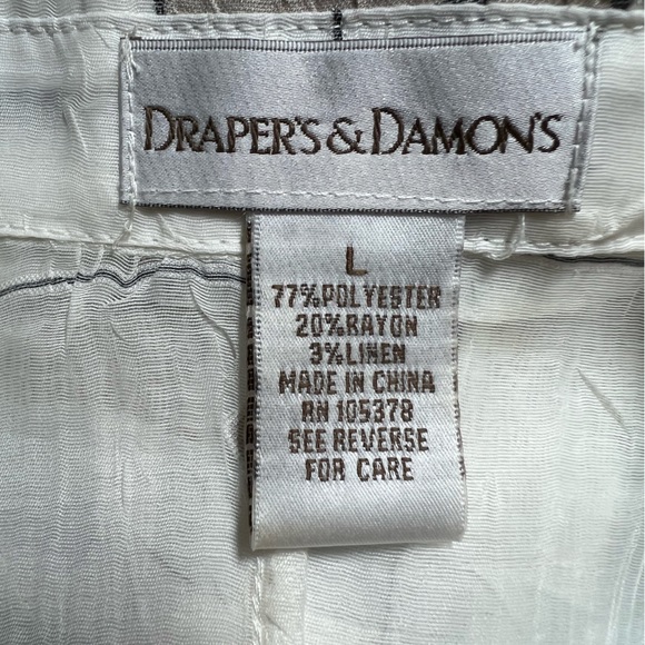 White with Gray Leaf Design Jacket L - Picture 12 of 15